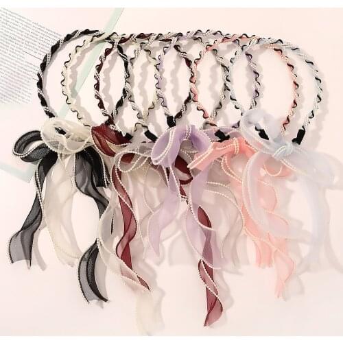 1PCs Women Long Tassel Pearl Bands Korean Designer Headband Wedding Hair Band Accessories Gifts Tassel Hair Band Hair Hoop 2021