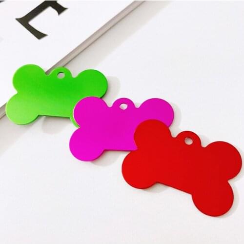Personalized Dog Bone Aluminum Cat Pet Tags Collar Id Name Pendant Free Shipping Wholesale