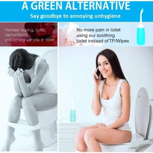 Portable Hand Press Bidet Cleaner Outdoor Bottle Packets Body Flusher Washing G6DB