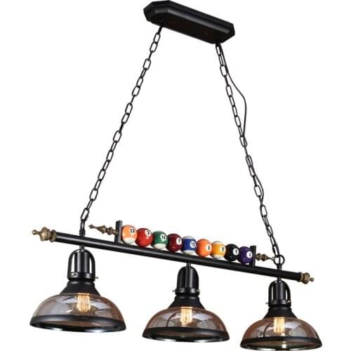 Nordic Retro Industrial Decorate Creative billiard Table Pendant Lamp Lights LED Pendant Lights Restaurant Bar Cafe Hanging Lamp