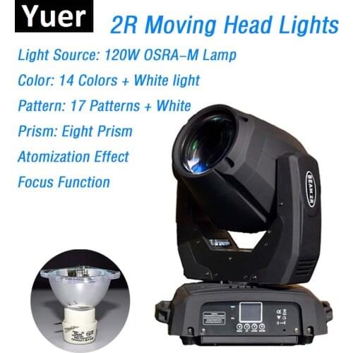 Yuer Stage Light 132W 2R Moving Head Lights Beam 132W Beam 2R Disco Lights For DJ Club Nightclub Party DMX Stage Shows Equipment