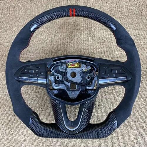 Racing Cuatomized Real Carbon Fiber Sports Steering Wheel Alcantara Leather compatible for Cadillac CT5 2020