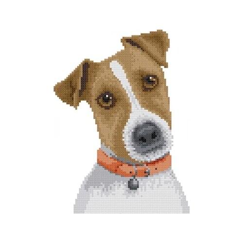 11CT precision pattern printed cloth animal pet dog Jack Russell Terrier Cross Stitch Kit Cross232-1 needlework