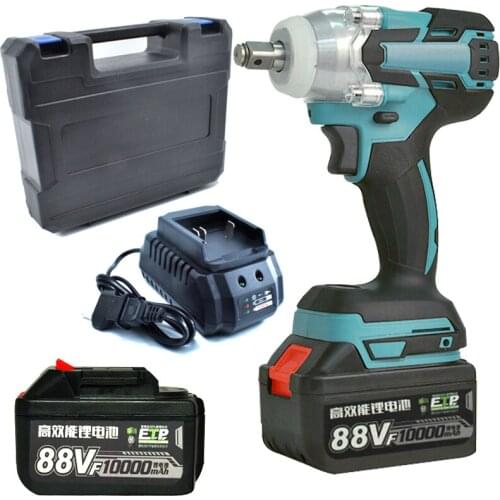 88VF 10000mAh Impact Wrench Brushless Electric Impact Wrench Variable Speed Cordless Rechargeable Electric Impact Drill