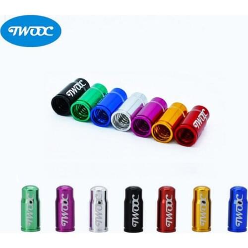 TWOOC 2pcs Aluminum Alloy Ultra Light French Nozzle Cap Mountain Road Bicycle Valve Cap Dustproof Cover Bicycle Accessories