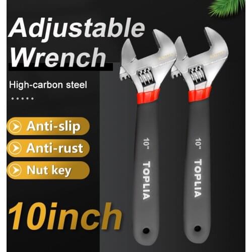 UNI T Adjustable Wrench Maximum 30mm Diameter Universal Big Spanner Head Jaw Repair Tool for Car House Construction Nut Key