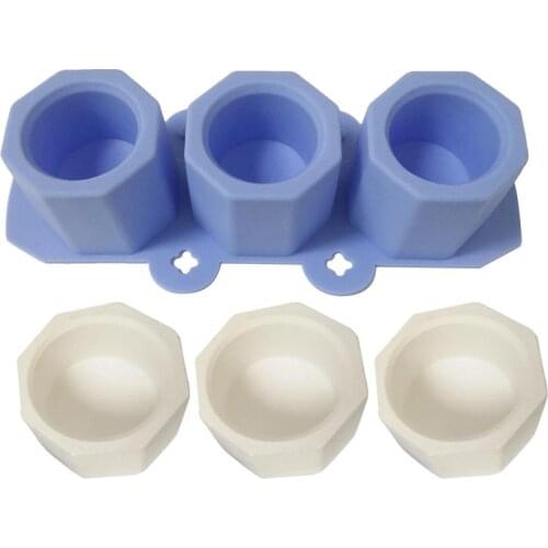 Octagonal Silicone Mold Concrete Fleshy Flower Pot Candlestick Mold Ceramic Clay DIY Crafts Mold DIY Flower Pot Molding Tools