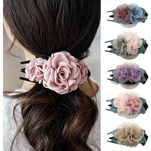Flower Hair Clip For Women Girls Hairpin Accessories Women Dancer 1PC Flamenco Wedding Comb Clip Hair Hair A5H1