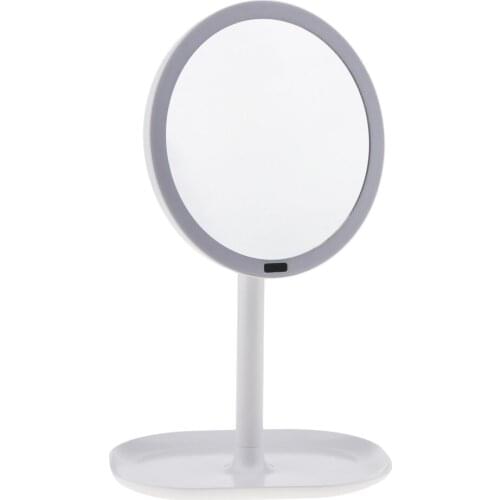 30 LED Lighted Makeup Mirror Infrared Induction Vanity Mirror With Cosmetic Organizer Tray