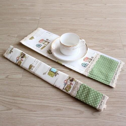 1Pair Refrigerator Handle Cover Decorative Pastoral Table Mats Pads Fridge Door Stand Handle Covers Kitchen Door Knob Home Decor