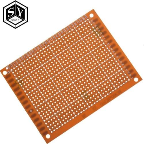 1PCS 7x9 7*9cm Single Side Prototype PCB Universal Board Experimental Bakelite Copper Plate Circuirt Board yellow