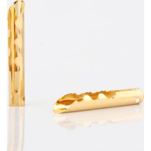 12Pcs BA1421 Brass Gold Plated Audio BFA Z-Type 4mm Banana Plug Speaker Cable Connector