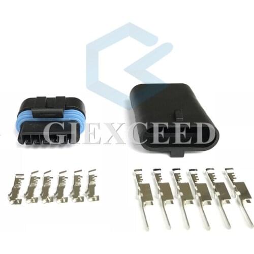 2 Sets 6 Pin 12066317 12162261 Metri-Pack 150.2 Sealed TPS Flat Accelerator Pedal Plug Automotive Socket