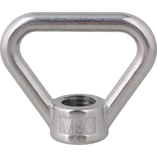 304 Stainless Steel M20 Triangle Shape Lifting Gear Fasteners Lifting Eye Nut