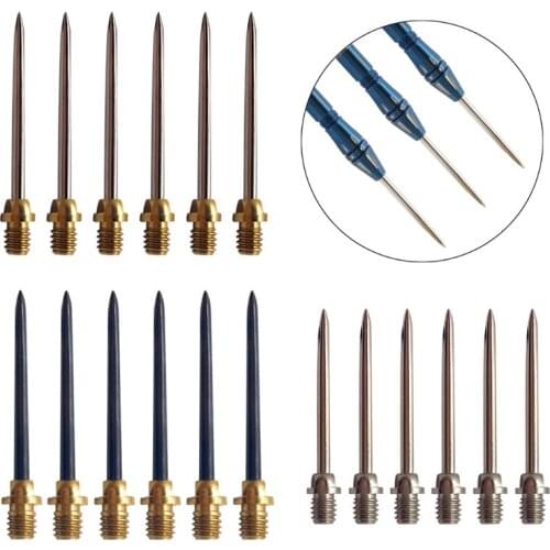 6pcs/set Dart Accessories Iron Tips Replacement Standard Thread Random Color