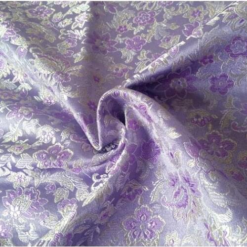 75cm*100cm COS costume brocade cloth clothing dress fabric cloth doll clothing small purple flowers open smile wedding fabric