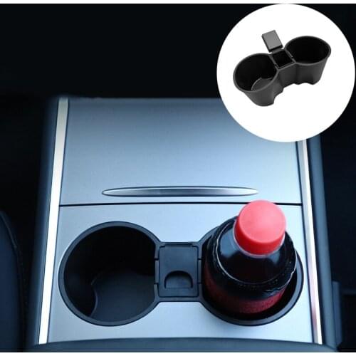 Black Water Cup Holder For Tesla Model 3 Center Water Proof Car Coasters For Tesla Model Y Car Model3 Accessories