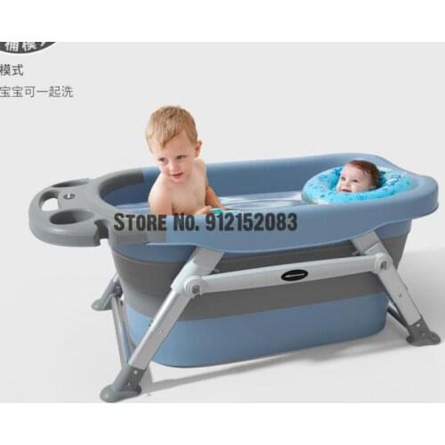 Baby Bathtub Baby Bathtub Foldable Swimming Bucket Large Bath Bucket Household Telescopic Childrens Bathtub