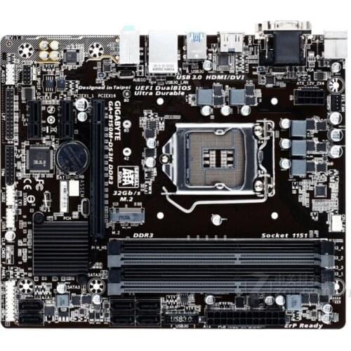 For Gigabyte GA-B150M-DS3H DDR3 Original Used Motherboard B150M-DS3H B150 Socket LGA 1151 DDR3 USB3.0 SATA3 PCI-E3.0