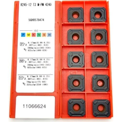 R245-12T3M PM 4240 1025 1030 Cermet grade turning tools CNC lathe cutting tools Carbide inserts Metal R245 turning inserts