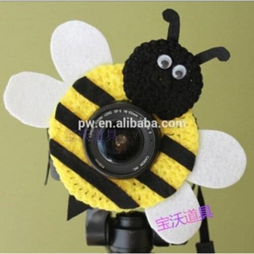 Camera companion Handmade Crochet Knitted Cartoons Animal Lens Buddy Photography Accessories Newborn photography props