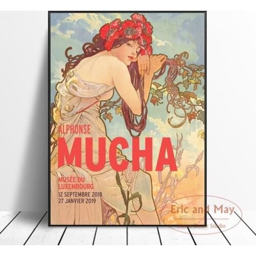 Alphonse Mucha Canvas Painting Art Print Poster Picture Wall Modern Minimalist Bedroom Living Room Decoration