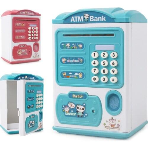 Fingerprint Piggy Bank Large Money Box Savings Box For Coins Music ATM Electronic Coin Cash Piggybank Children Christmas Gift