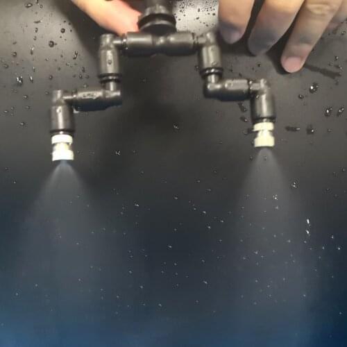 L005 (50 pieces/lot) Slip Lock Low Pressure Copper Anti-drip Sprayer Misting Nozzle Water Mist 6mm 5-20Bar Cool New Mist Nozzles