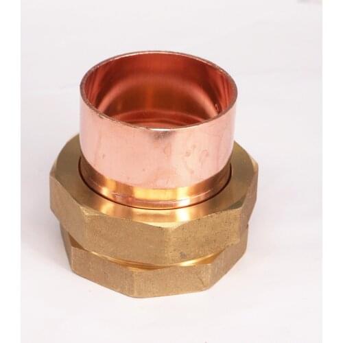 2" BSP Brass Female-54mm I.D Copper End Feed Union Weld Pipe Adapter Air Conditioner Refrigerator Chiller Plant
