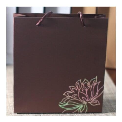 Small Size 250gsm black cardstock bag can print with custom logo paper bag/shopping bag(5 years' experience )