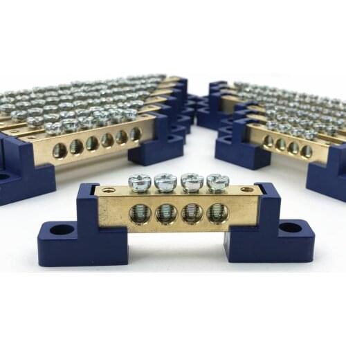 1pcs Copper wiring terminal row zero ground strip environmental protection flame retardant distribution box connection GK019