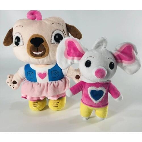 Cartoon Movies New Chip And Potato Stuffed Plush Toys Pug Dog and Mouse Peluche Animal Dolls Children Birthday Educational Gifts