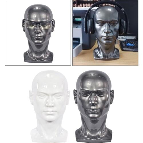 Male Mannequin Head Man Dummy for Scarf Hat Sunglass Display Manikin Head