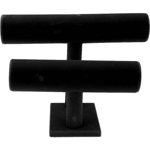 Bracelet Display Desktop Velvet Organizer Watch Showcase Stand Shop Home Jewelry Holder Detachable 2 Tier Solid Bangle Storage