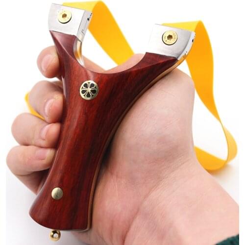 New Toys For Boys Titanium Alloy Solid Wood Rosewood Patch Boutique Free Tied Rubber Band Outdoor Athletic Catapult Slingshot