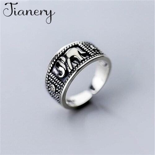 New Trendy Personality Punk Elephant Rings For Women Lady Resizable Size Rings Party Jewelry Charm Gifts 2021