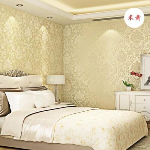 0.53x10m Papel De Parede Luxurious Europe Deep Embossed Fabric Wallpaper Damascus Papel Contact For Bedding Room Vinyl Wallpaper