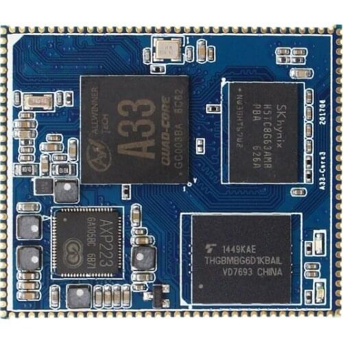 Core board a33 small size stamp hole 6.0 low cost embedded solution