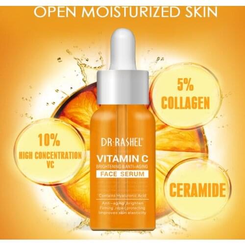 Brightening Anti-aging Firming Whitening Face Anti-wrinkles Hyaluronic Acid Essence Vitamin C Serum VC Dark Spots