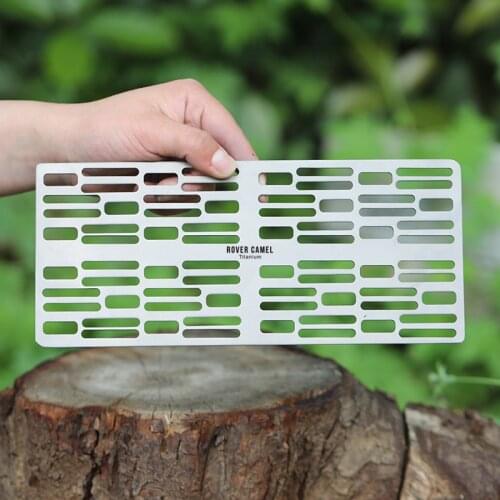 Rover Camel Titanium Alloy Camping Baking Tray Ultralight BBQ Tool Portable Picnic Grill Home Barbecue Outdoor Tool