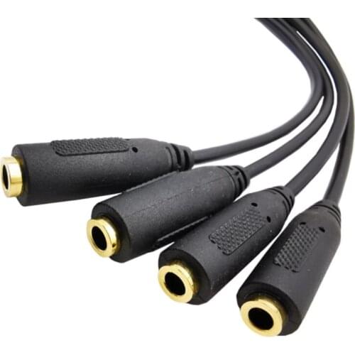 Headphone Splitter Cable, 3.5mm, Y, Jack, Extension Cable, 3.5mm Male To 4 Ports, 3.5mm, Female, Aux 3.5, Jack