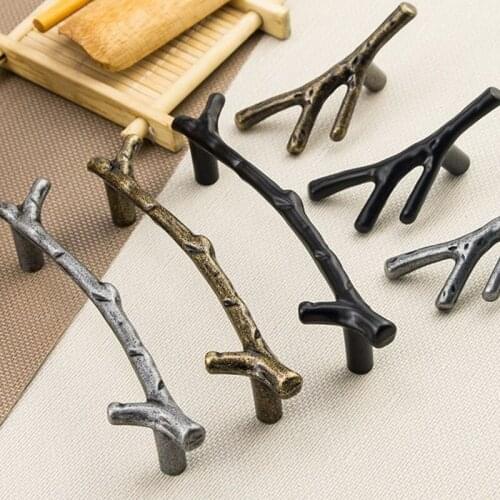 Retro Tree Branch Cabinet Handle Kitchen Cupboard Closet Drawer Pull Knob Rails Hardware New Home Decoration Crafts