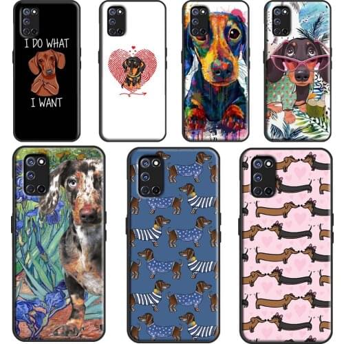 Dogs Dachshund Cute Phone Case For OPPO A53 A31 A9 A5 2020 Reno 2 Z A1K A3S A5S A15 A52 A72 A83 A91 A93 Cover