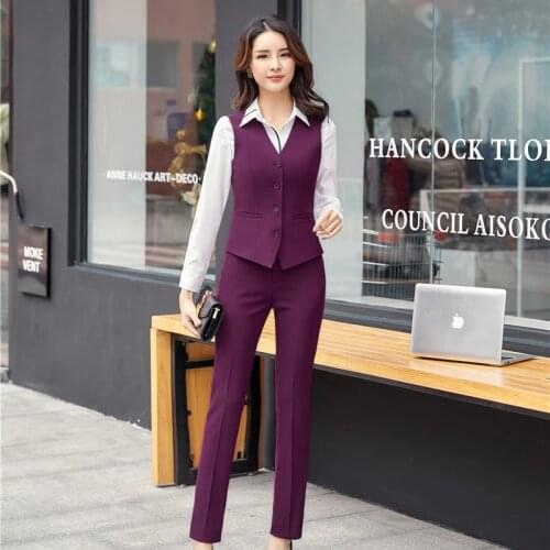SOWXWV Women's Trouser Suits With A Vest