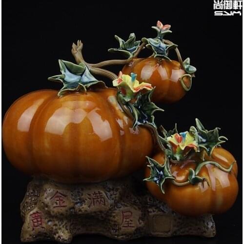 Shiwan doll master of fine gold with modern Chinese ceramic ornaments business gifts crafts plant