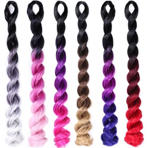 Natifah Hair Synthetic Deep Wave Crochet Hair Extensions 20 Inch 100g High Temperature Fiber Twist Bulk Red Color Braiding Hair