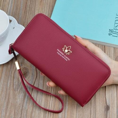 Wristband Wallets Women Many Departments Clutch Wallet Female Long Large Coin Purse Card Holders Pouch Ladies Handbag