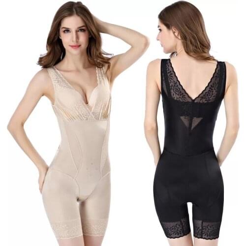 Women Slimming Underwear Full Body Shaper Butt Lifter Seamless Shapewear Waist Trainer Lace Postpartum Recovery Control Bodysuit