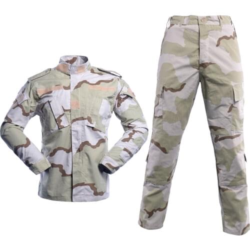 ACU Military Uniform Militar Equipment Tactical Clothing 3-color Desert Camouflage for Militaire Polyeater Cotton Cloth