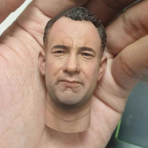 1/6 Tom Hanks Head Sculpture Fit 12'' Male Soldier Action Figure Body Dolls in stock